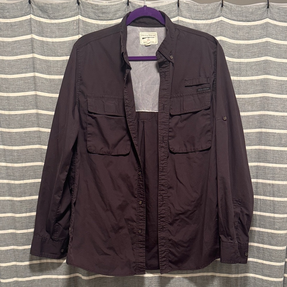 Field & Stream Men's Dark Brown Long Sleeve Shirt